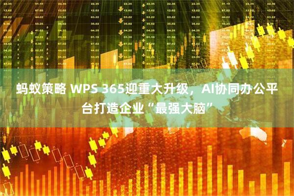 蚂蚁策略 WPS 365迎重大升级，AI协同办公平台打造企业“最强大脑”