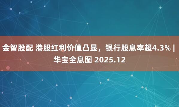 金智股配 港股红利价值凸显，银行股息率超4.3% | 华宝全息图 2025.12